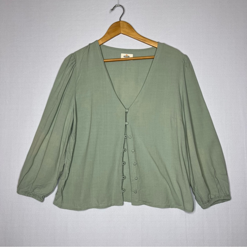 Marine Layer Sage Long Sleeve Women’s Blouse Size Large